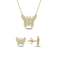 925 Sterling Silver Butterfly set