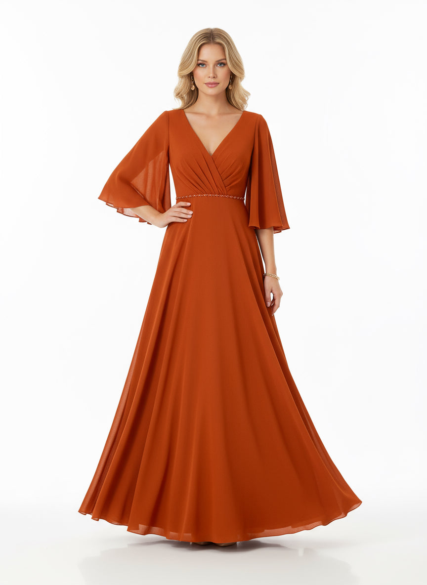 Imperial Cut Chiffon Bridesmaid dress