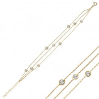 925 Sterling silver 3 rows bracelet