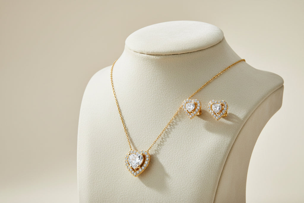 925 Sterling Silver Heart Set