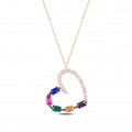 Gold Plated 925 Sterling Silver Heat pendant and Necklace