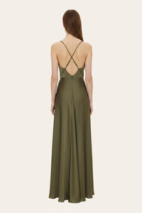 Silky Satin Spaghetti straps Evening dress