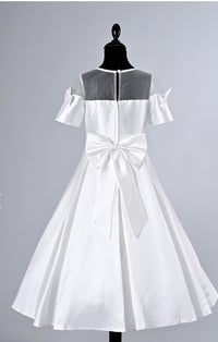 Shiny  satin   flower girl Bow dresses