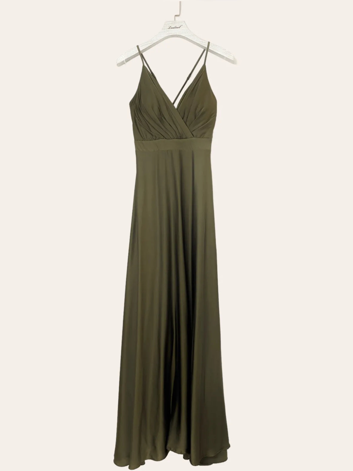 Silky Satin Spaghetti straps Evening dress