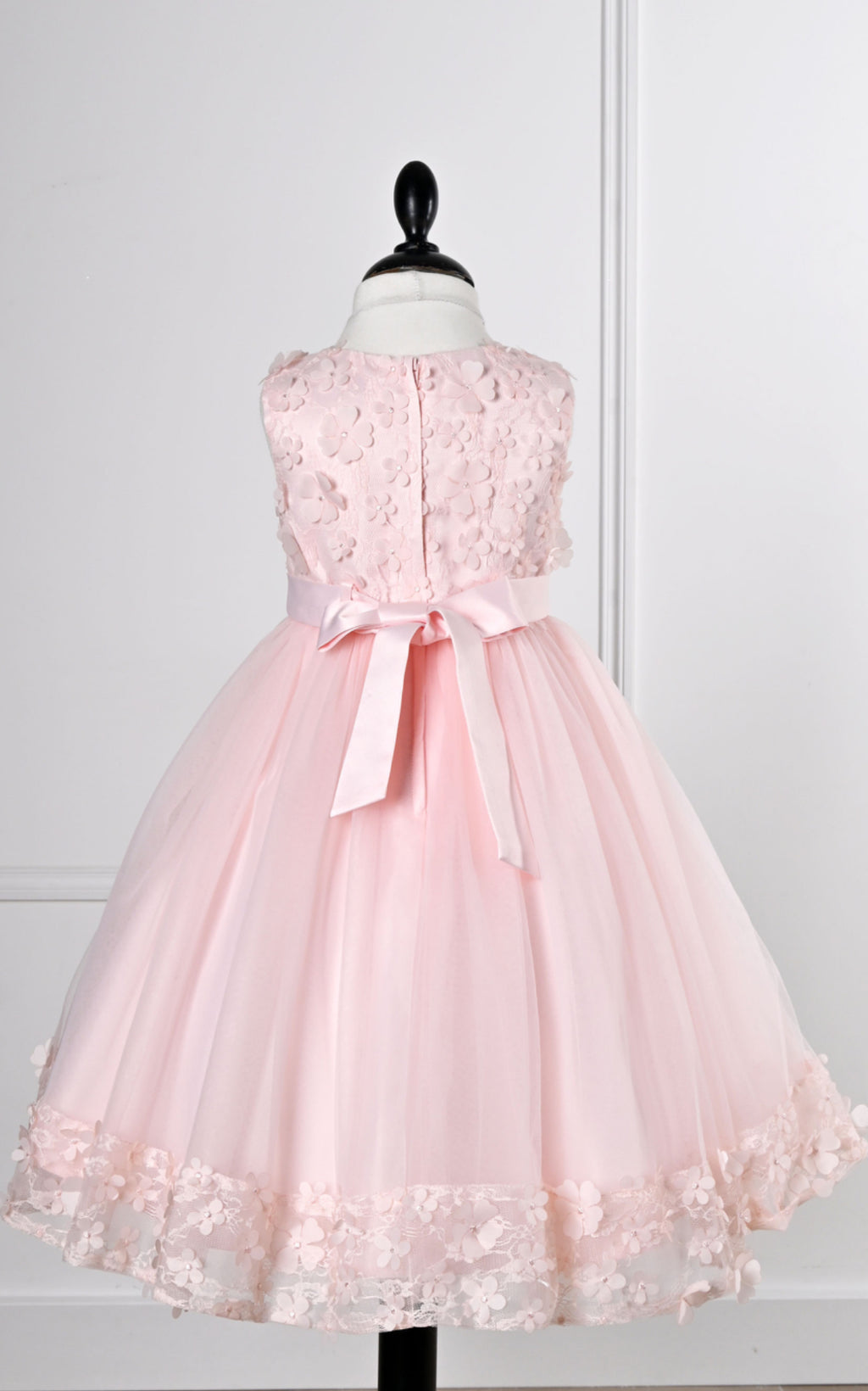 Girl's  Party Dress with 3D Flowers