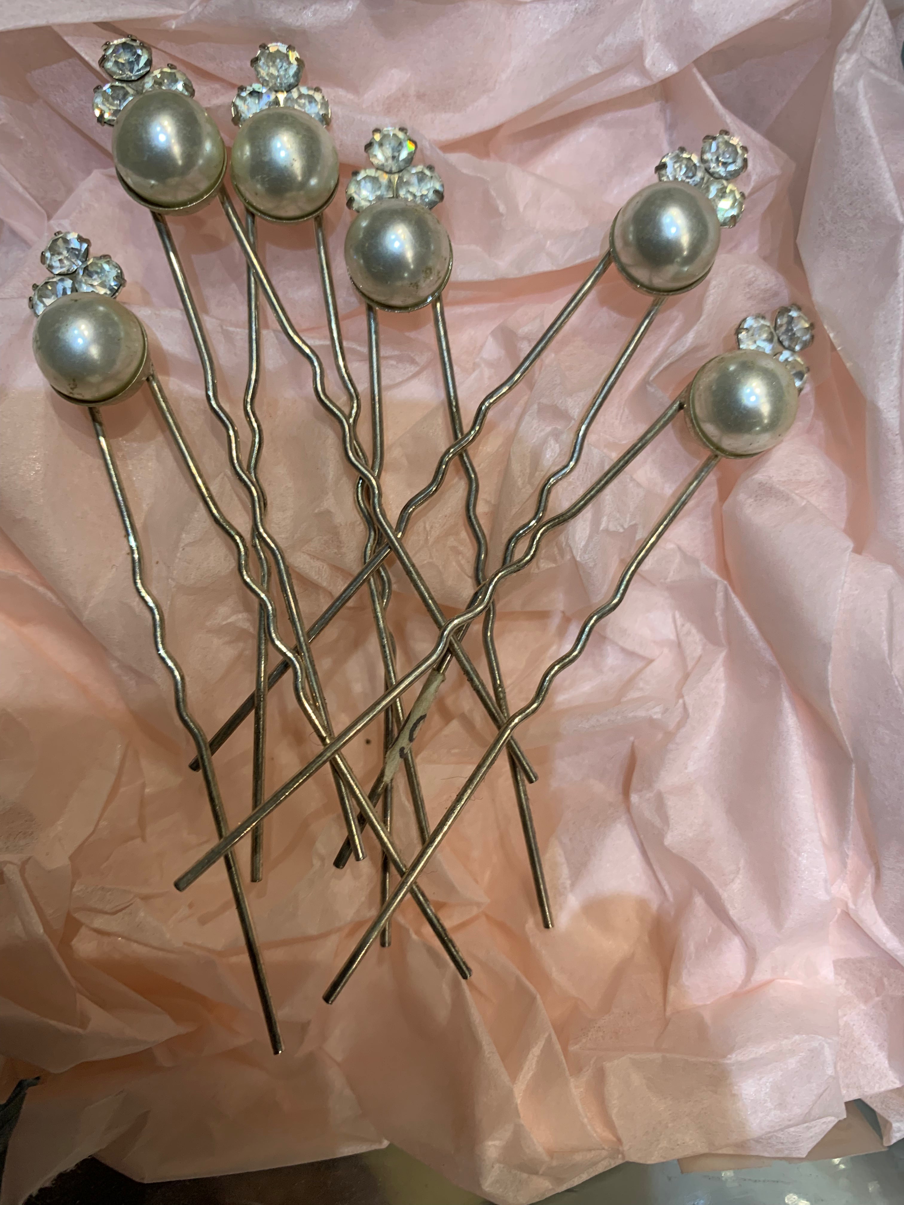 Pearl & Rhinestone pins – Aphrodite Malta