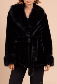 ELEGANT FAUX FUR COAT