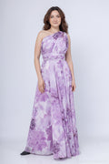 Lilac Floral evening dress