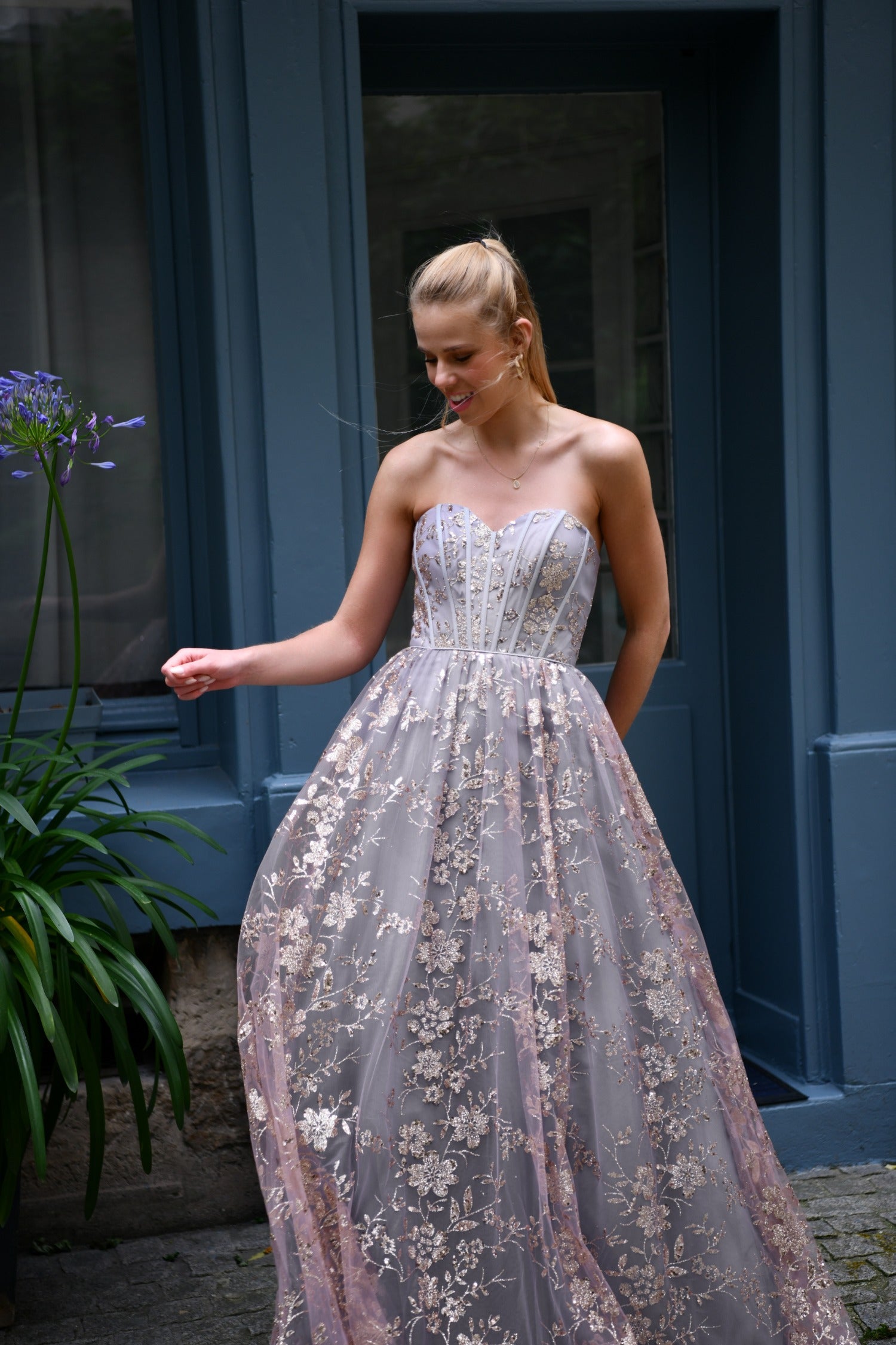 NATHALIE a strapless evening gown that's equal parts romance and pure magic