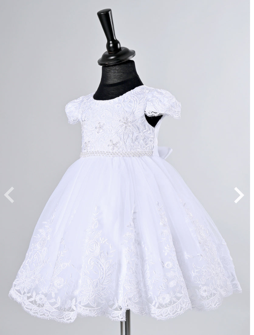 Baptism Girls White Dress