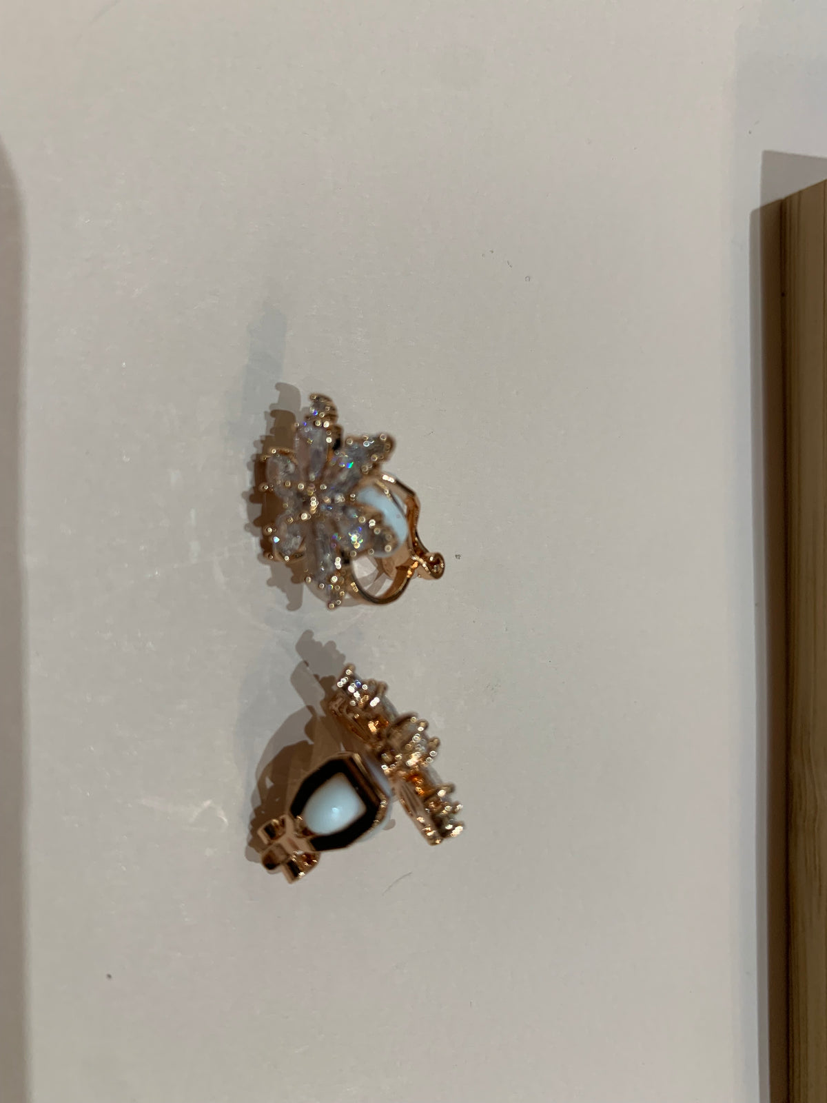 Real Gold Plated Flower Clip Earring