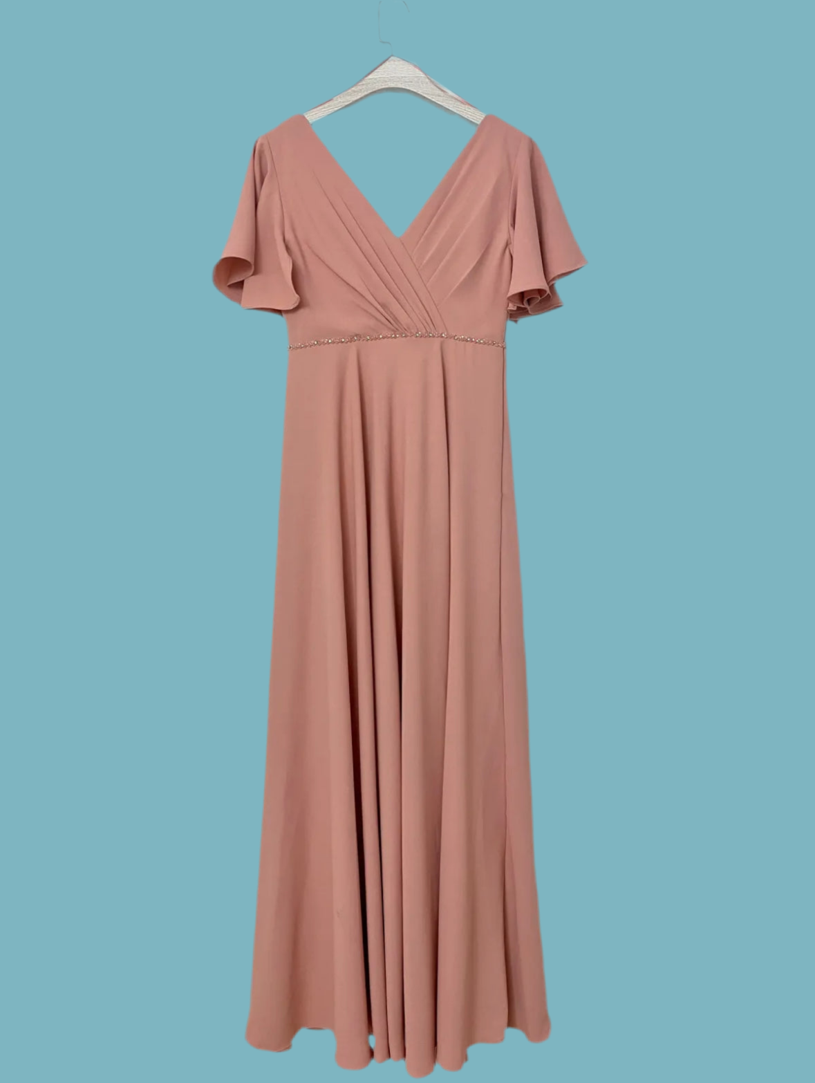 Long Empire cut, with 3/4 sleeve dress