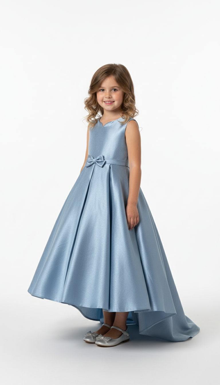 Cornflower blue flower girl dress