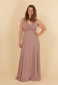 Bridesmaid dress in  Shiny chiffon fabrics