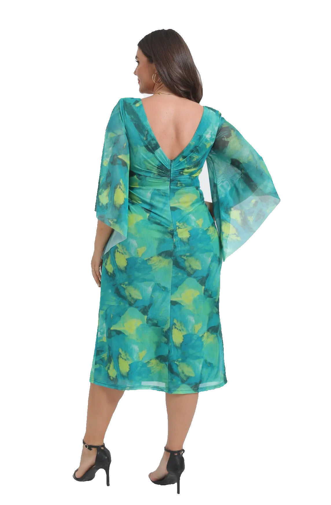 Patterned mid-length dress