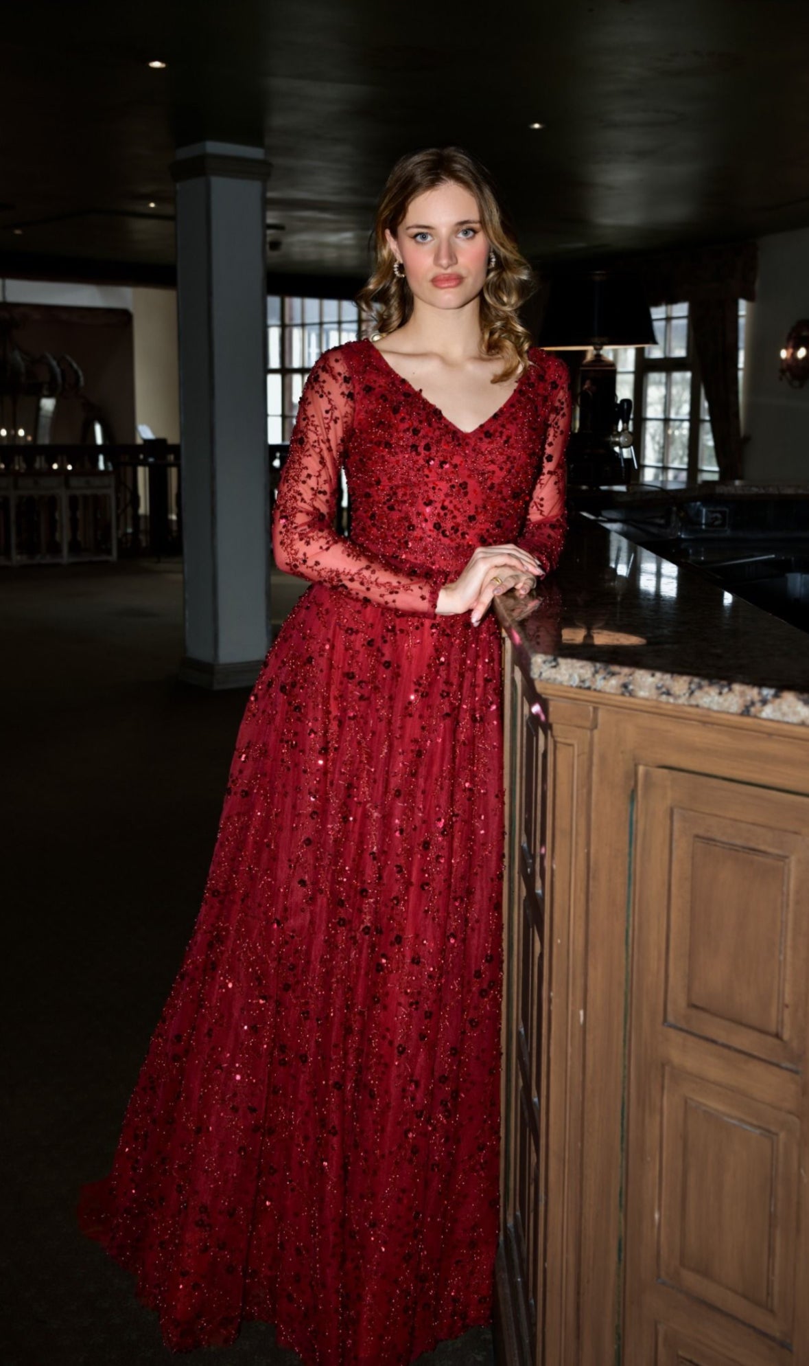 Bianca A line Mother of the wedding dress