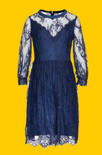 Lace skater dress with sweetheart neckline
