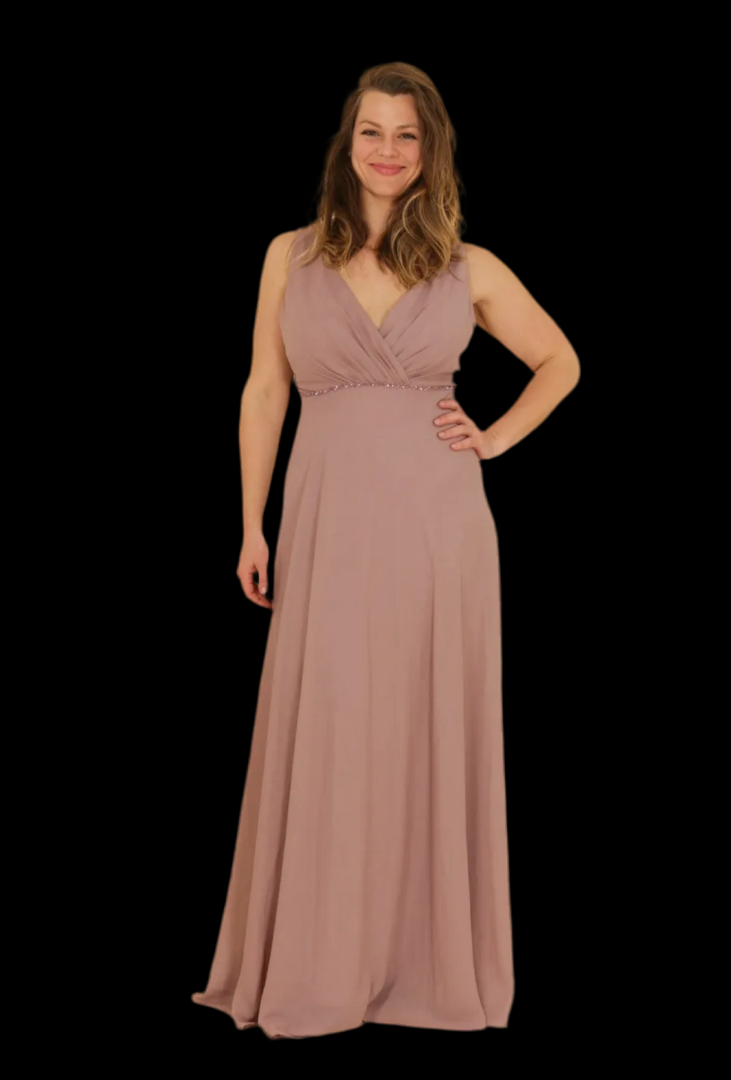 Bridesmaid dress in  Shiny chiffon fabrics