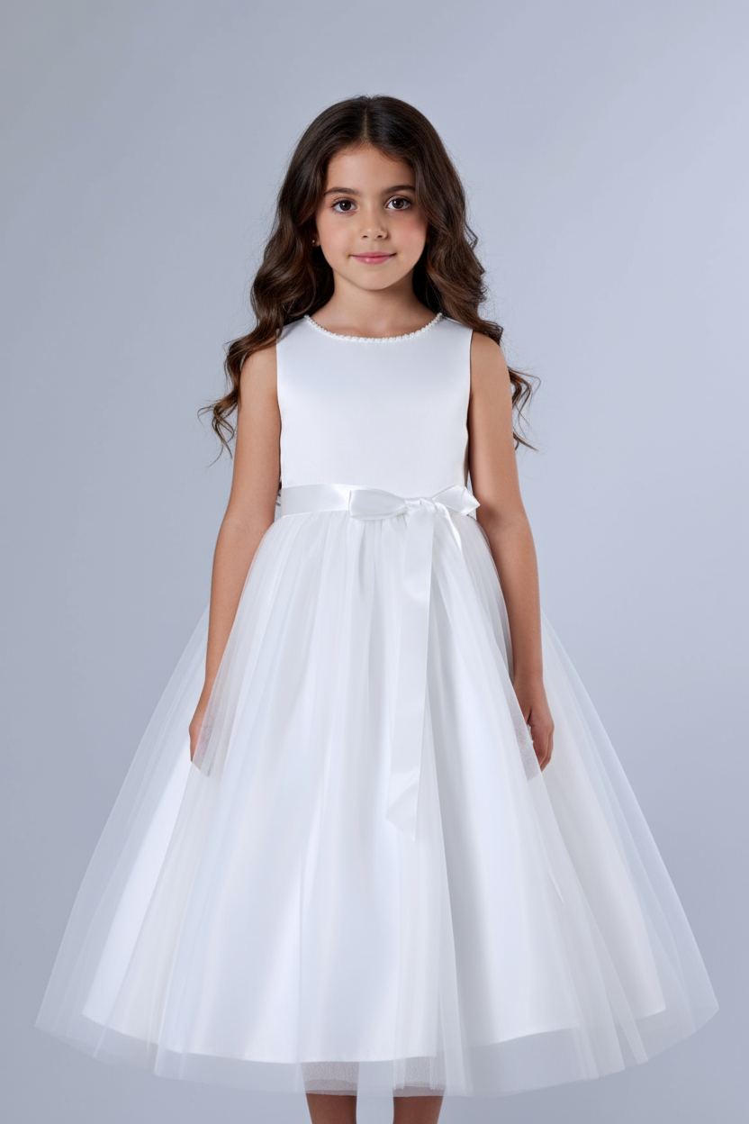 Satin and tulle dress