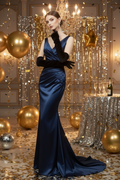 Black Velvet Long Gloves