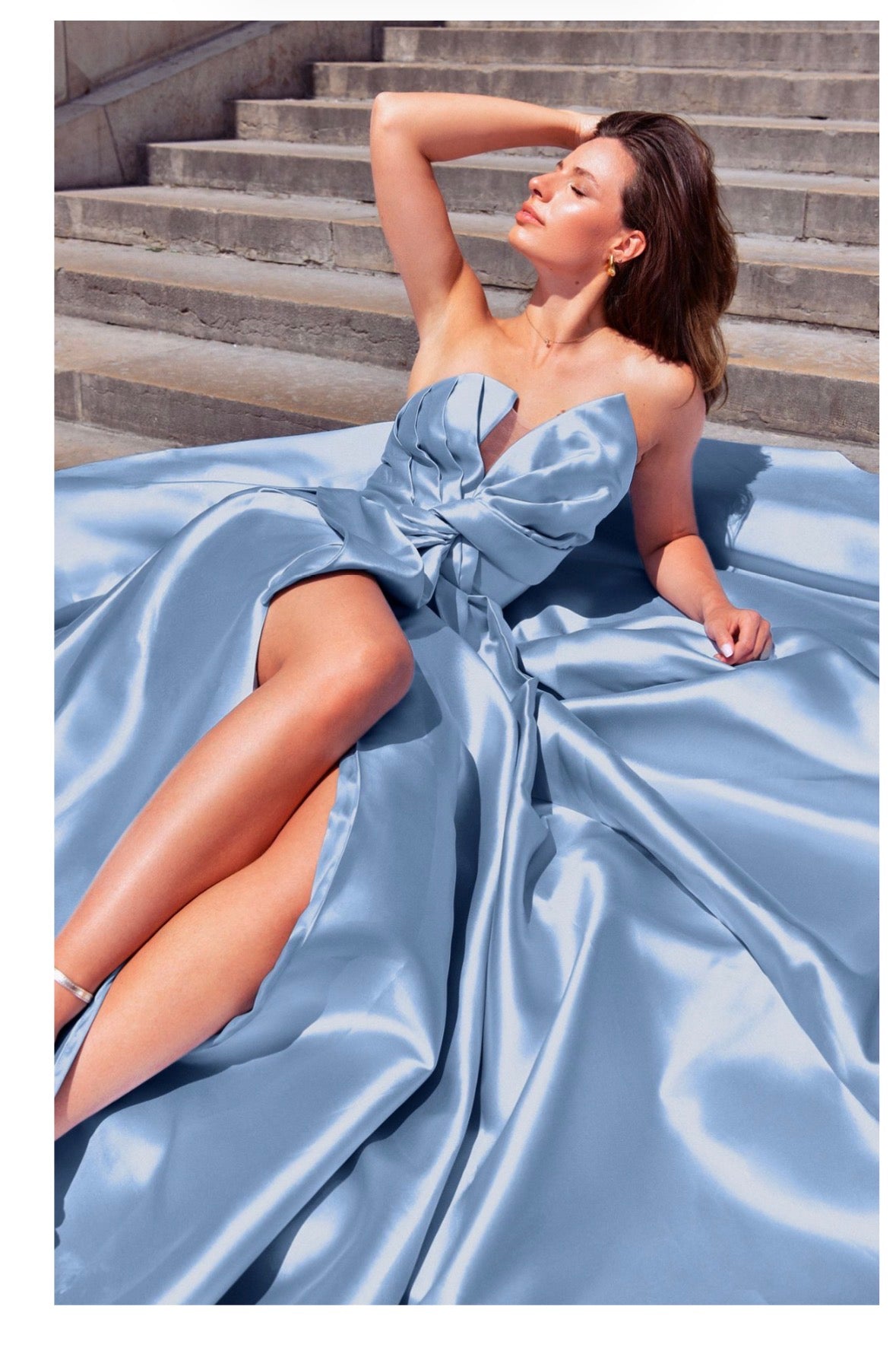 Strapless Satin Dress