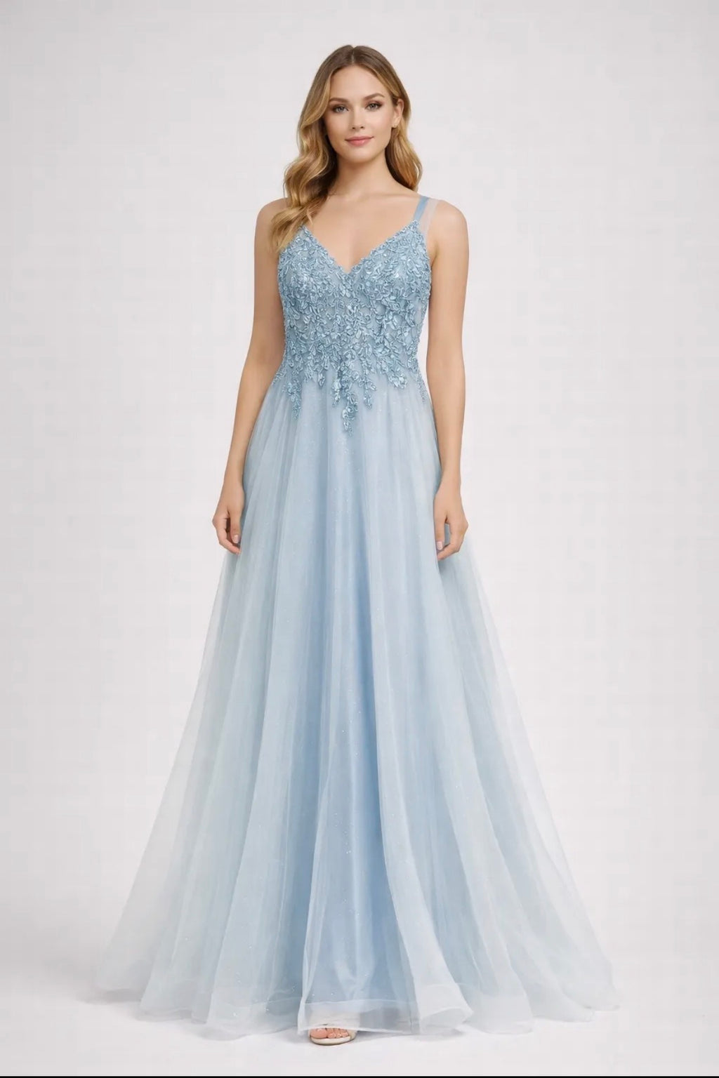 Sky blue tulle fairy tale dress