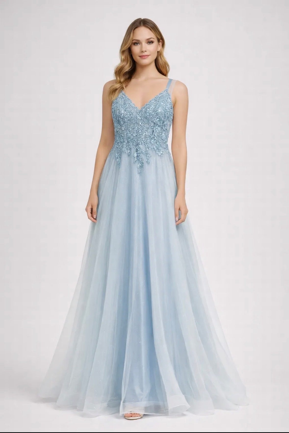 Sky blue tulle fairy tale dress
