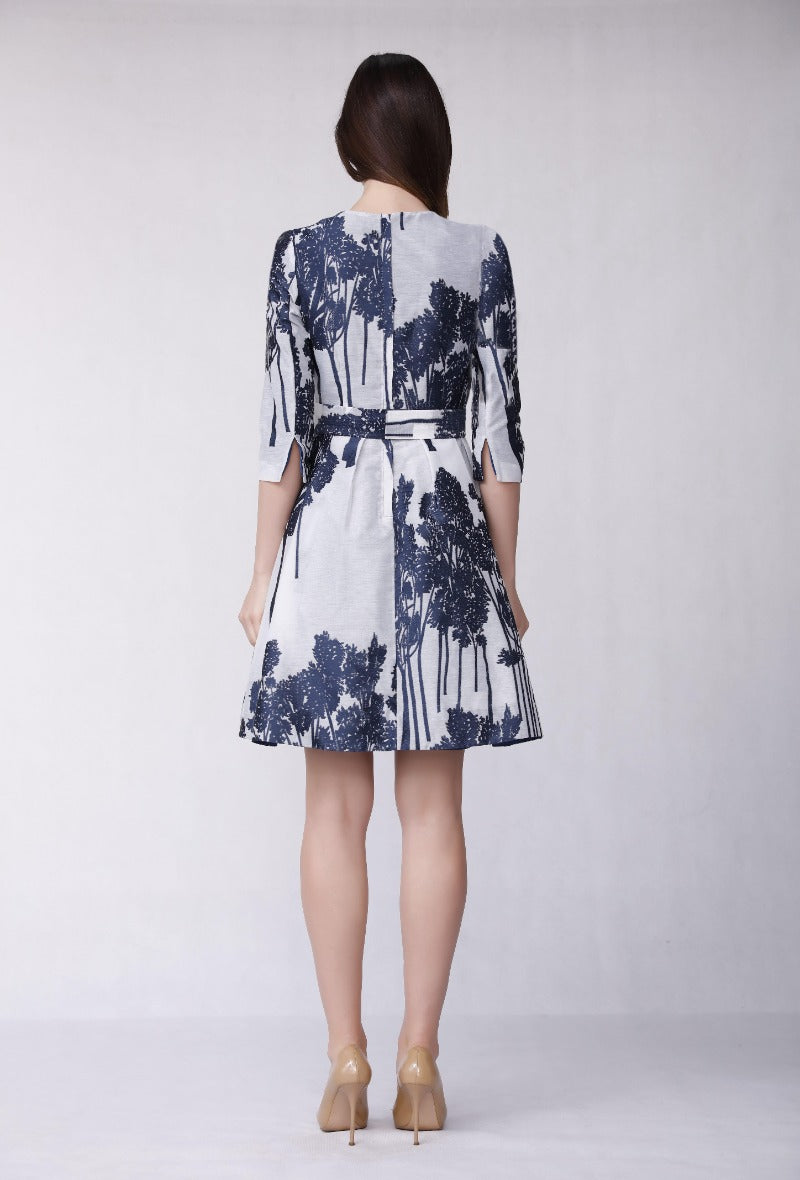 Embroidered A-Line Cocktail Dress