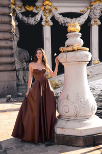 Sweetheart neckline floor length full skirt ball gown