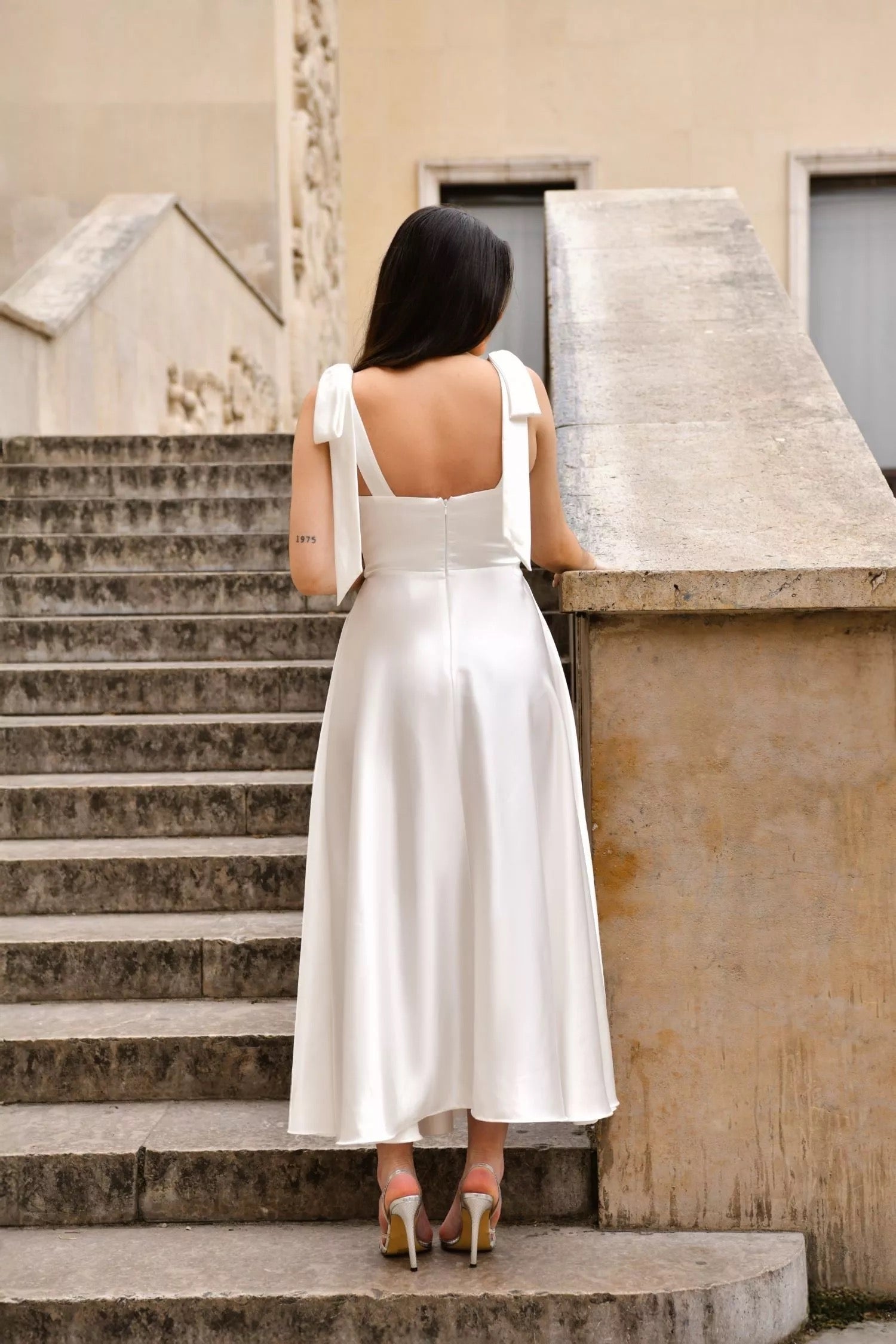 Fallon, Satin Midi Dress