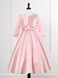 Satin Aline dress with bolero