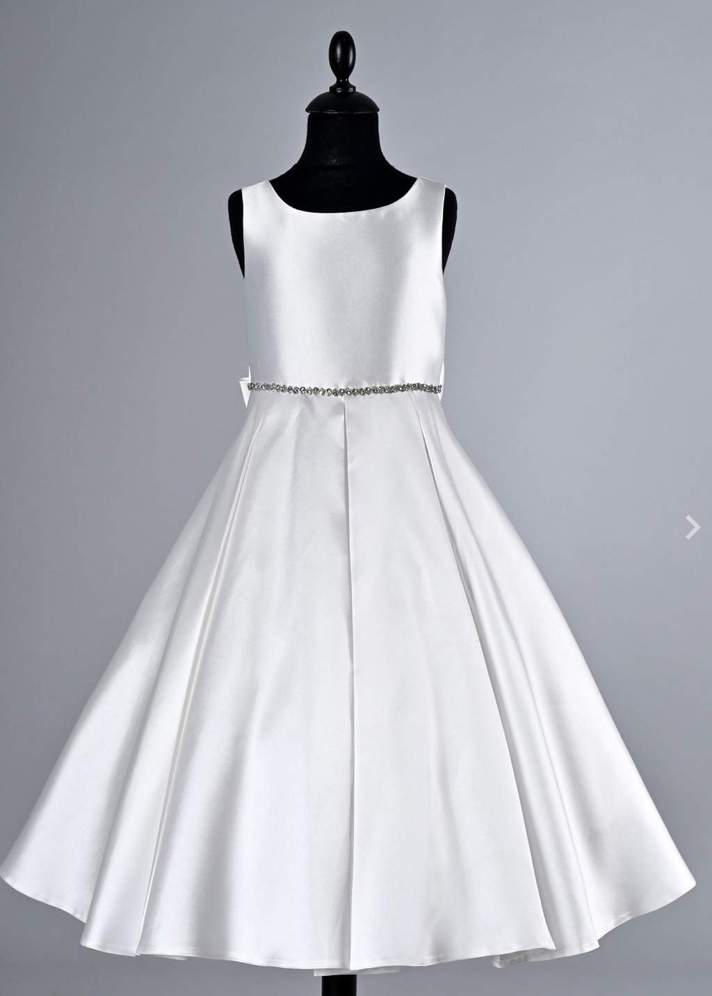 Mid Calf, Blue Flower Girl dress