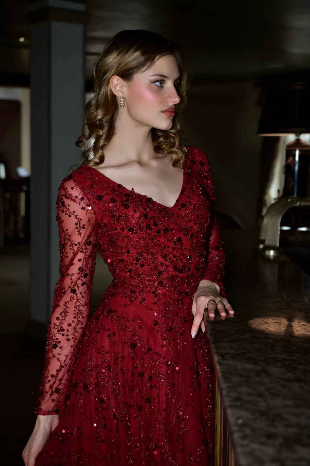 Bianca A line Mother of the wedding dress