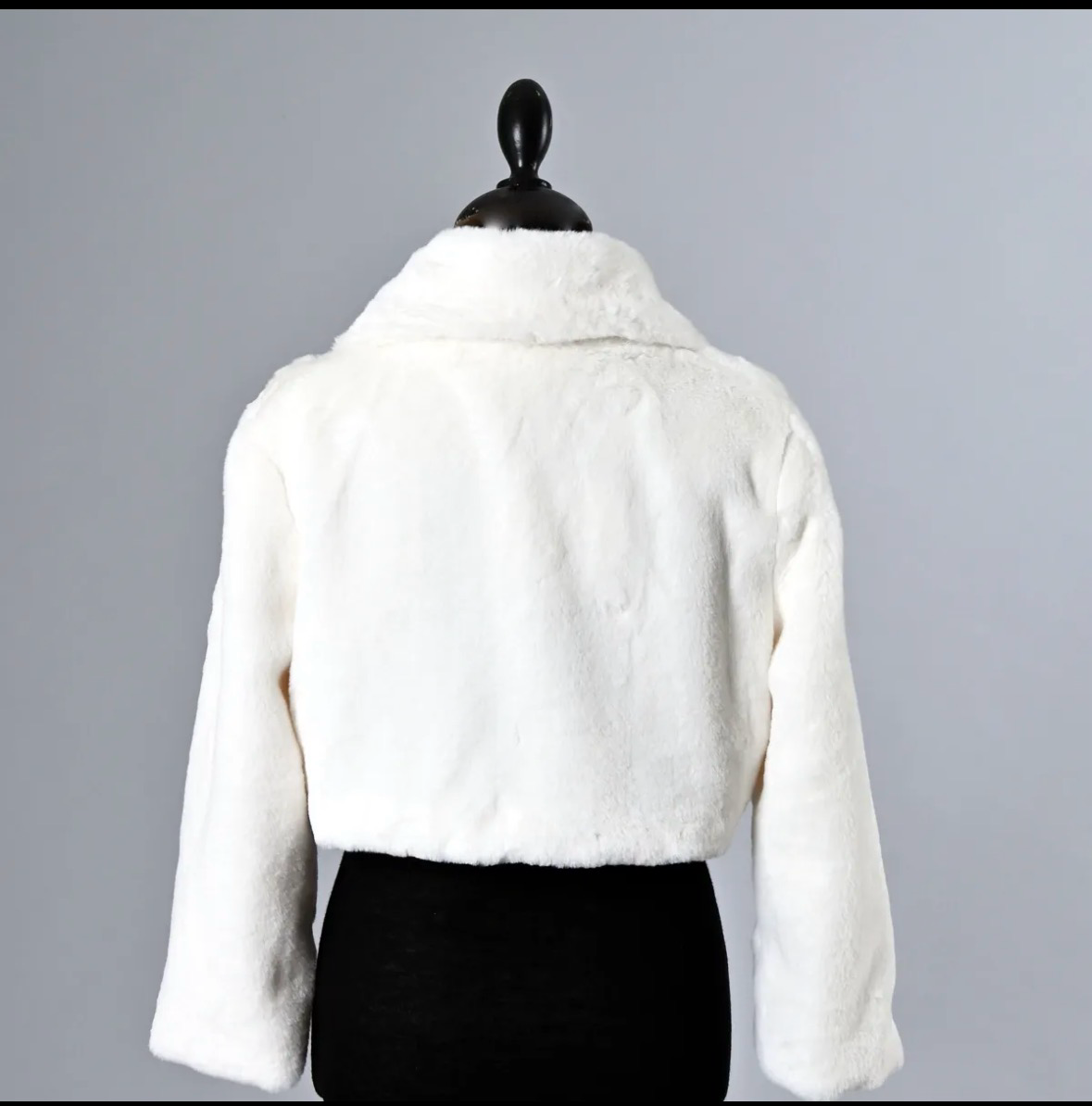 Girls Fur Bolero with Collar