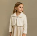 Girls Fur Bolero with Collar