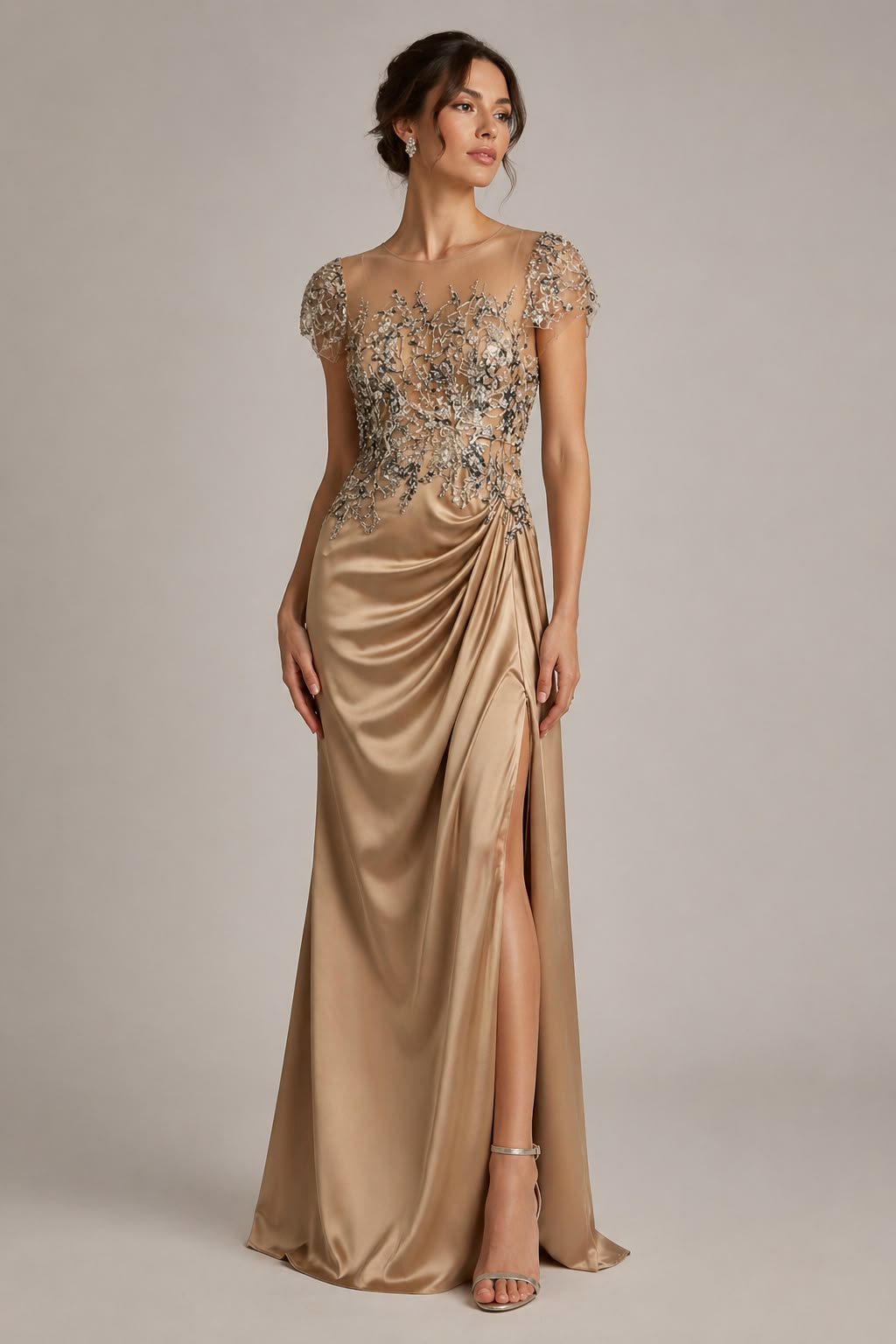 Elegant satin dress