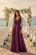 Violet V neck, Big Sizes  evening dress
