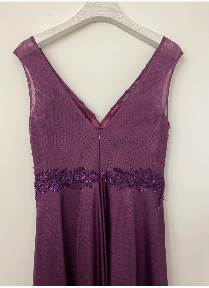 Violet V neck, Big Sizes  evening dress