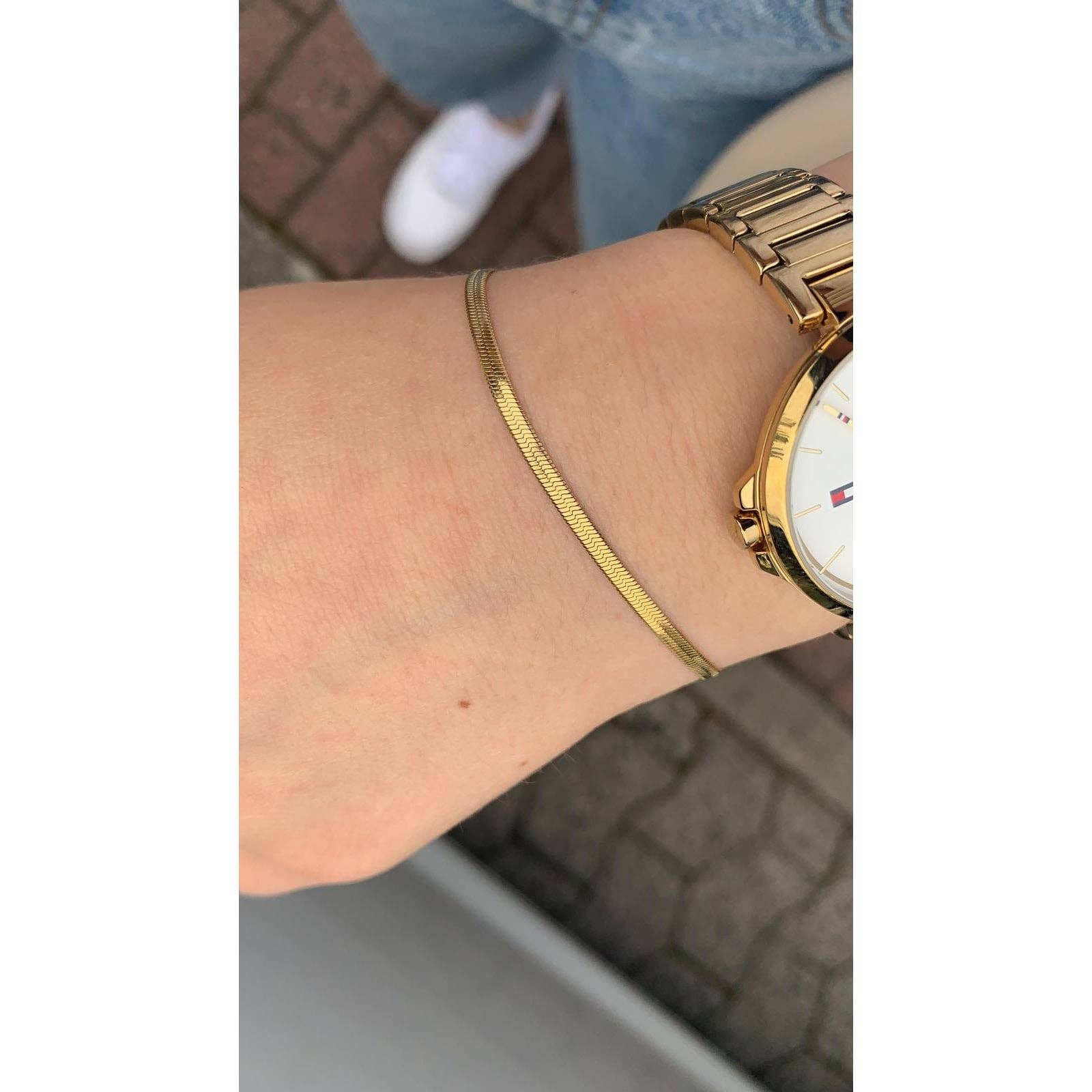 Snake Skin | 18k gold plated bracelet