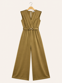 Elegant flowing jumpsuit with belt