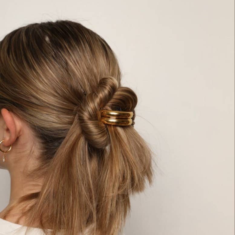 Hair tie with jewelry | 18K gold-plated