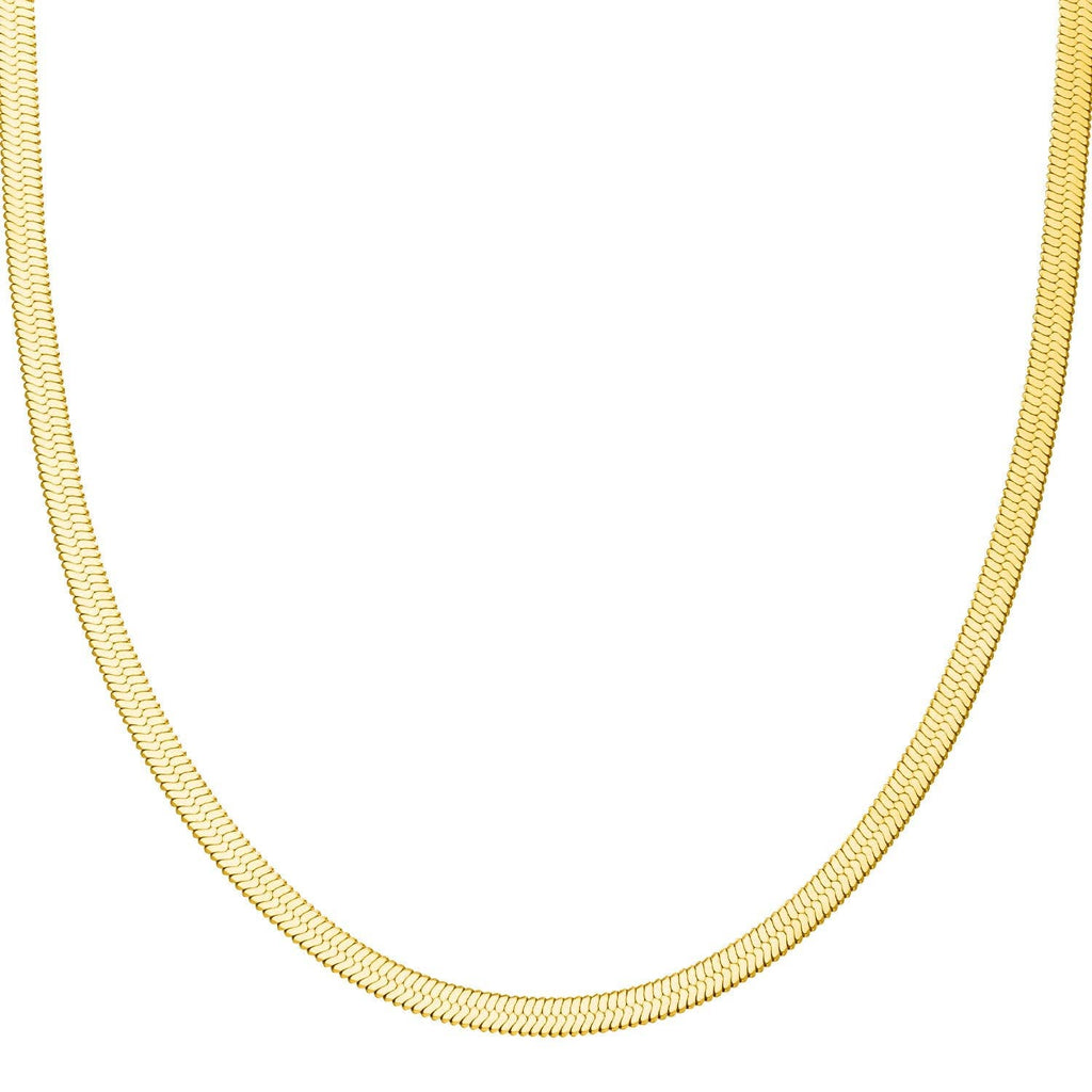 Snake skin | 18k gold plated chain