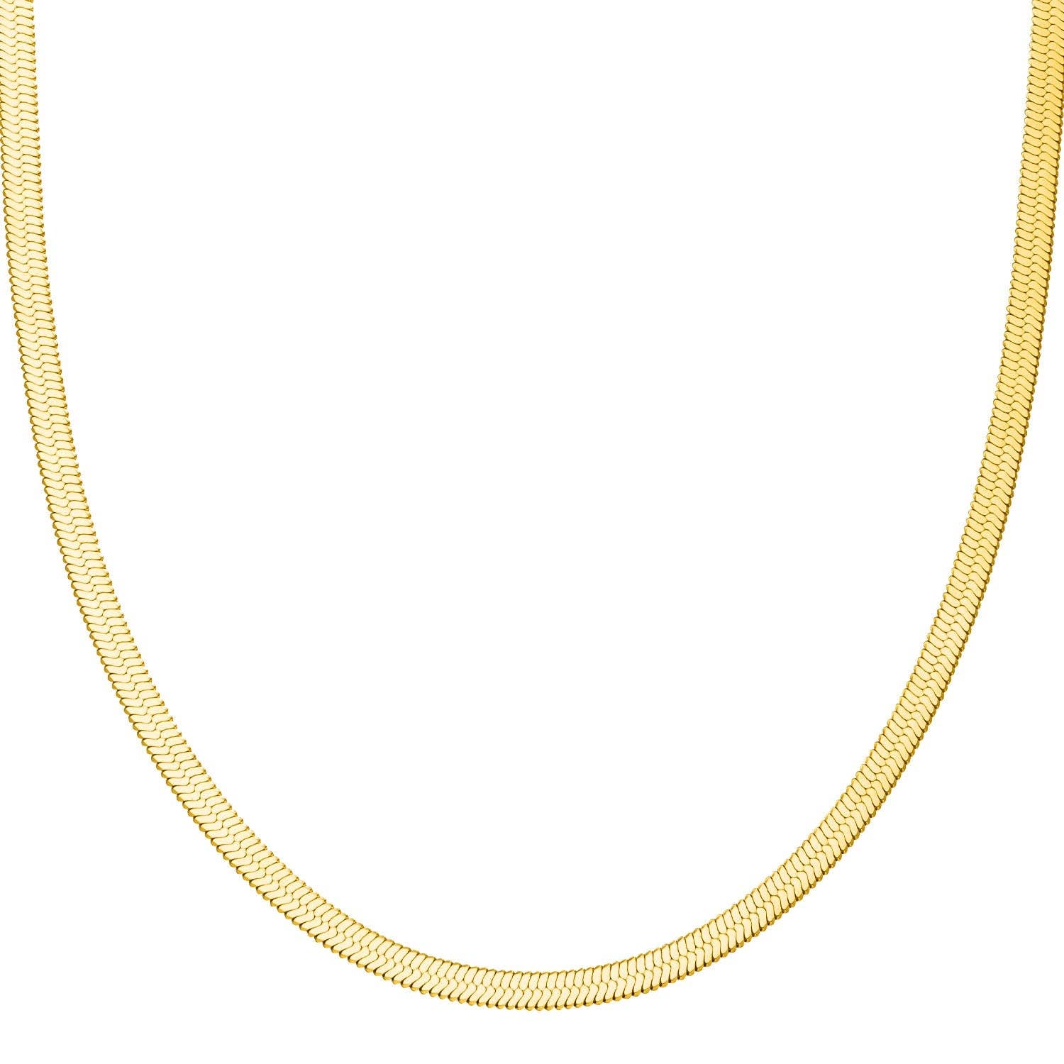 Snake skin | 18k gold plated chain