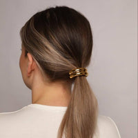 Hair tie with jewelry | 18K gold-plated