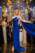 One Shoulder Royal Blue dress