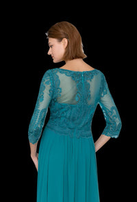 Long chiffon evening dress