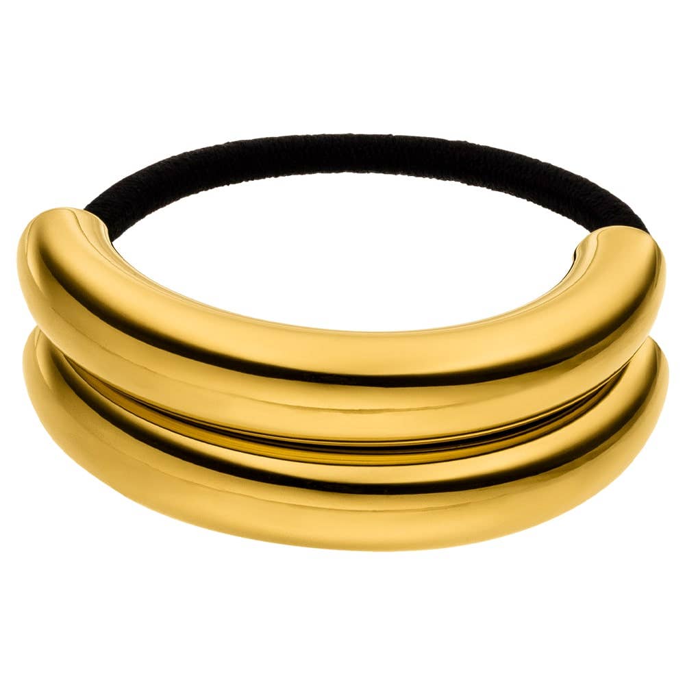 Hair tie with jewelry | 18K gold-plated