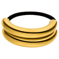 Hair tie with jewelry | 18K gold-plated