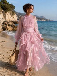 Elegant long dress with long sleeves
