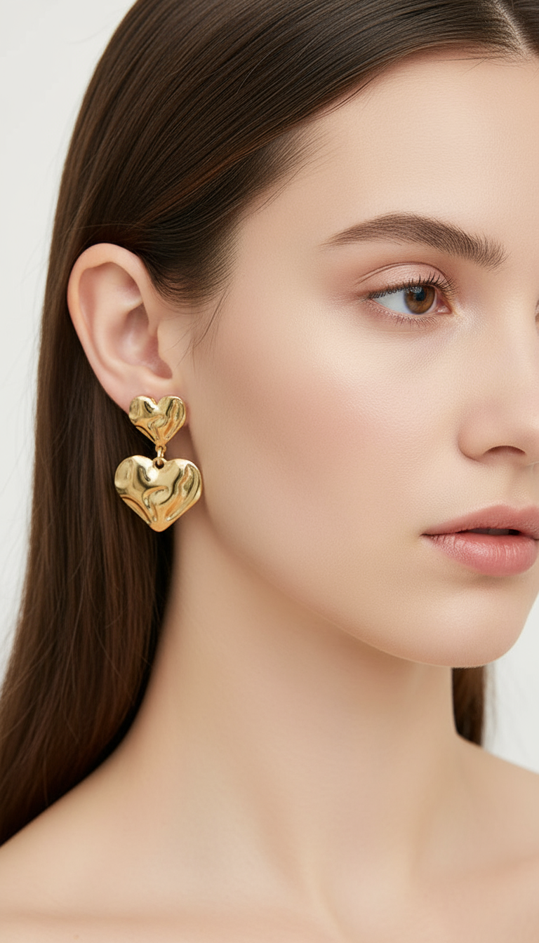 Double Heart Earrings